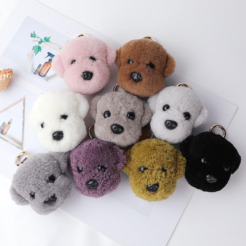 Cute Ella Bichon Teddy Dog Wool Keychain Bag Charm