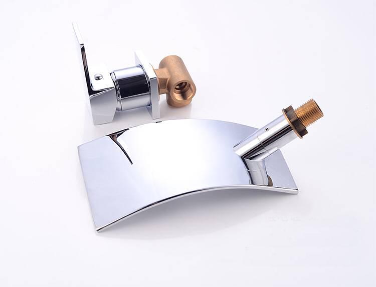 Rubinetto per Lavabo a Parete Cascata Nascosta Nordico
