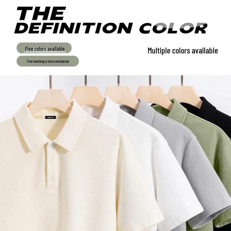 JEEP SPIRIT Men's Waffle Knit Polo Shirt