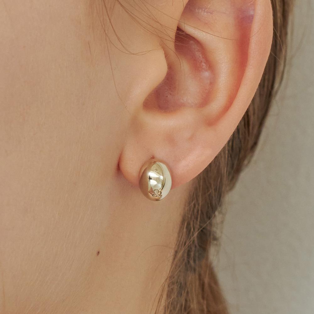 Loveenb [14K Gold] Pebble & Earrings