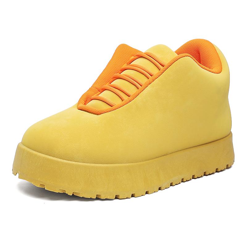 Fashion Casual Microfiber Leather Upper Height Increased Flat Platform Board Shoes Chunky Sneaker Men Designer Autumn New Boots