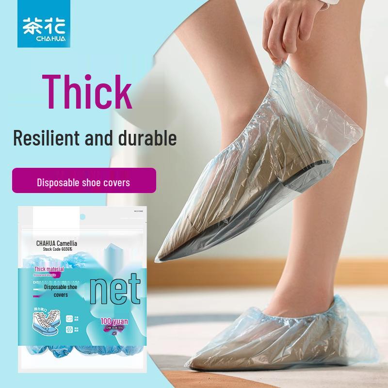 CHAHUA Disposable Waterproof Shoe Covers (100 Count)