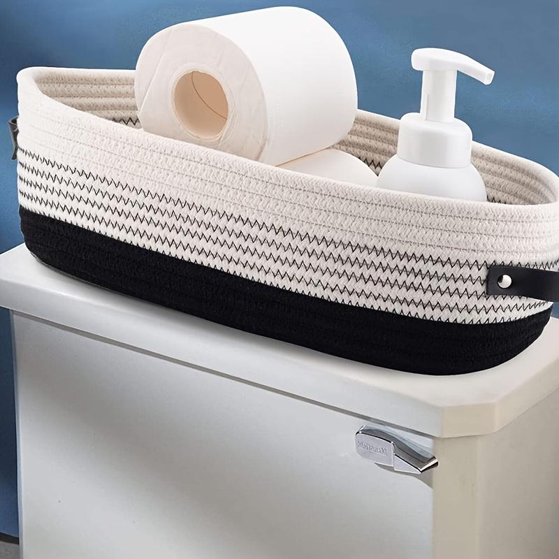 Heißer Verkauf Elegante Ovale Ledergriff Baumwollseil Spielzeug Badezimmer Aufbewahrungskorb Aufbewahrungskorb Aufbewahrungskorb