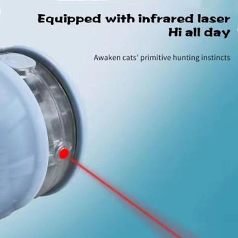 USB Rechargeable Infrared Automatic Rolling Ball Detachable Cord Smart Rolling Cat Toys  Indoor