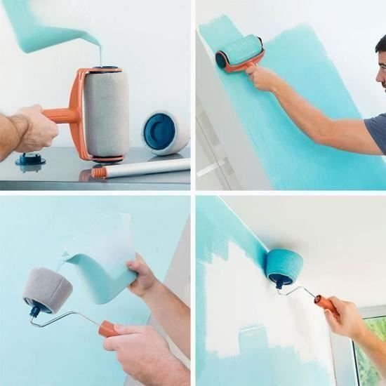 Rola de vopsea - SHOP STORY - Rola de vopsea + G216 - Anti-stropire - Rezervor intern - Culoare portocalie