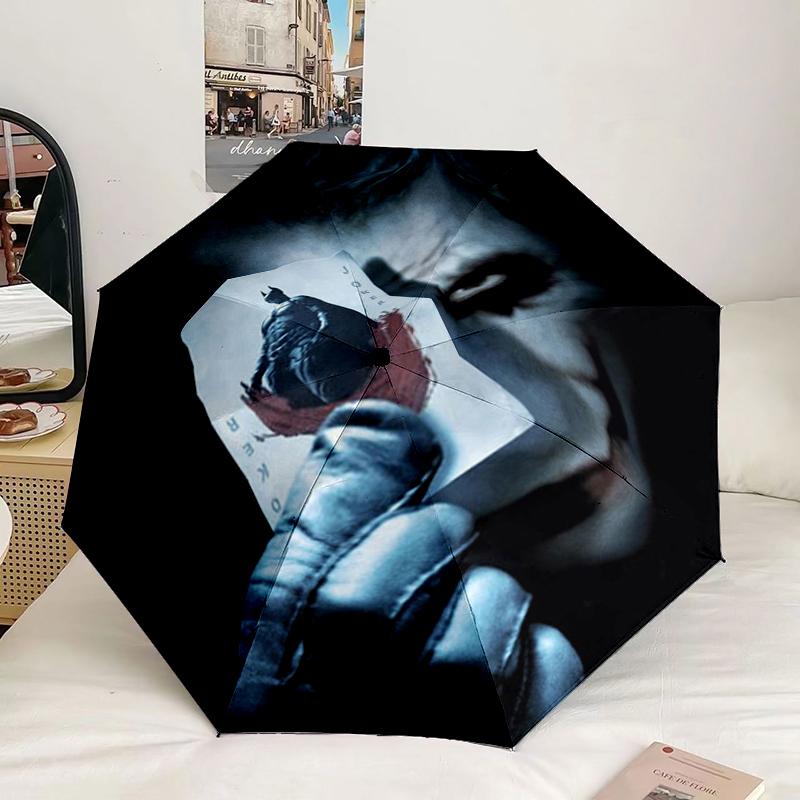 Abstract Clown Pattern Umbrella 8-Frame for Travel, Camping, Casual Lightweight Portable Umbrella, Essential for Every Family Holidays Birthday Gift