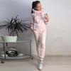 Women's Fleece Fashion Leather Patch Casual Hoodie Set - Autumn/Winter 2019 Style