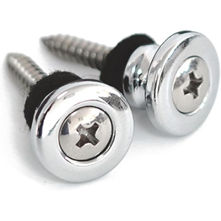 Guyker Strap Locks Buttons, (1 Pair) Zinc Alloy Security Straplock Quick Release Strap Retainer System for Electric Acoustic Folk Guitar, Bass,