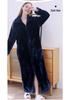 Women's Plus Size Long Nightgown - Double Zipper, Autumn/Winter Pajamas, Home Wear Robe