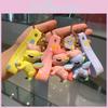 Adorable Unicorn Keychain Cartoon Style Cute Gift Bag Charm For Couples In Pink Metal