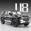 1:24 BYD Looking At Up U8 Model SUV Car Toys Alloy Diecast Pull Back 6 Doors Opened Sound Light Off-road Vehicle For Boys Gifts