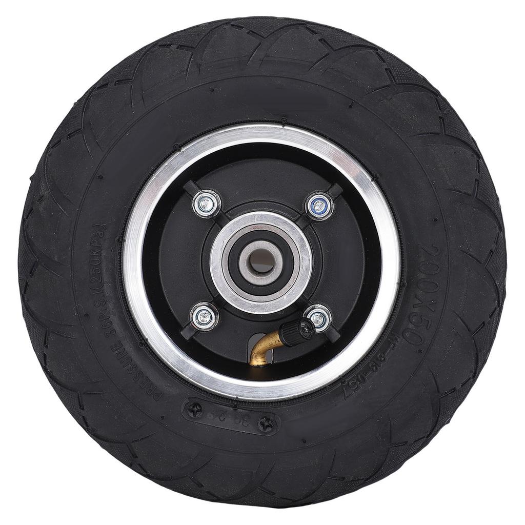 200x50 Tire 8 Inch X 2 Inch Electric Scooter Wheel 8 Inch Pneumatic Rubber Tire with Aluminum Alloy Rim Replacement for