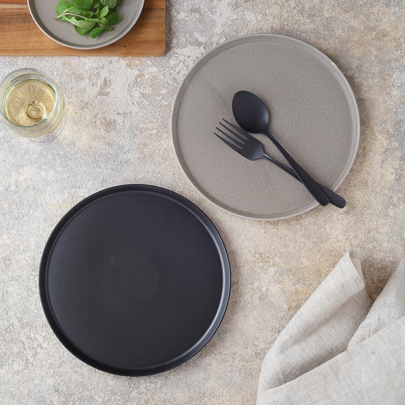 EAST Table Plate L MINOworks Greige 23cm Made In Japan Microwave Safe Dishwasher Safe 13-038-02