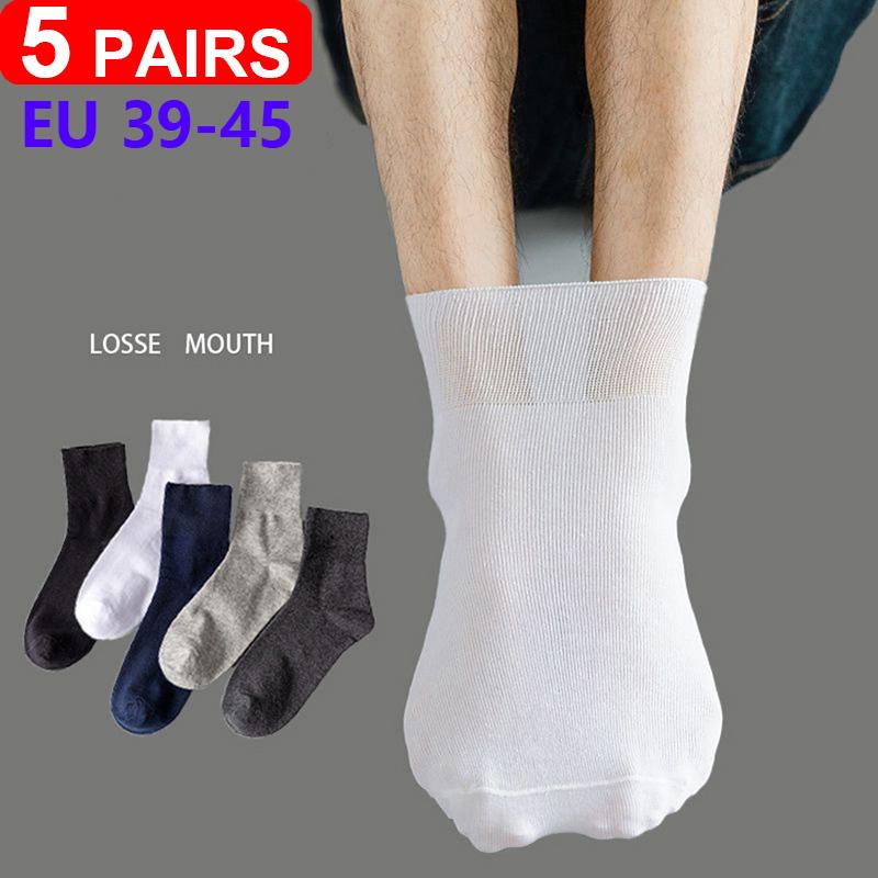 5 Pairs/pack Plus Size Prevent Varicose Veins Socks Women Diabetics Patients Cotton Loose Mouth Sock Men Women Comfortable Meias