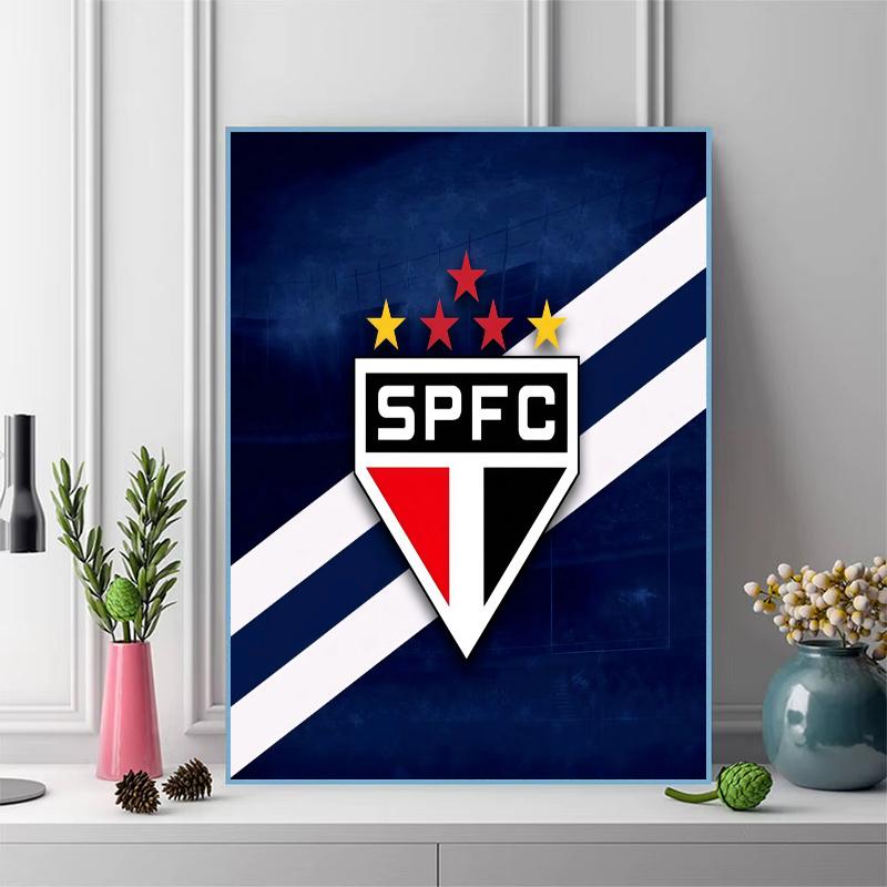 São Paulo F.C 100% Round Full Drill 5D DIY Diamond Painting Embroidery Cross Stitch Rhinestone Décor