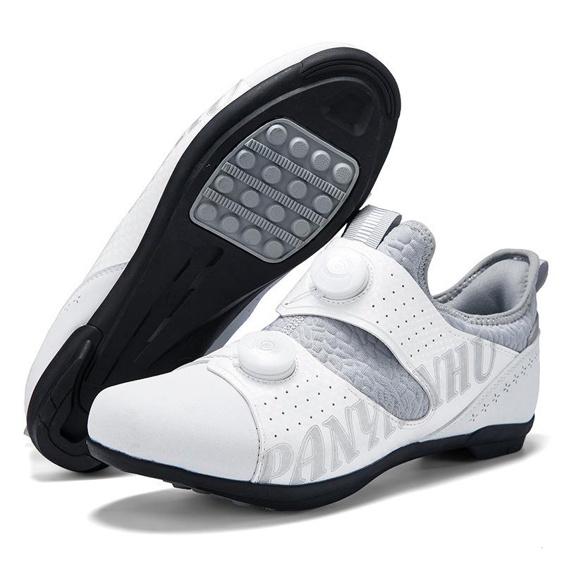 

New professional road car lock shoe set men s and women s breathable bicycle shoes hard sole lock-free cycling shoes casual size 47 46