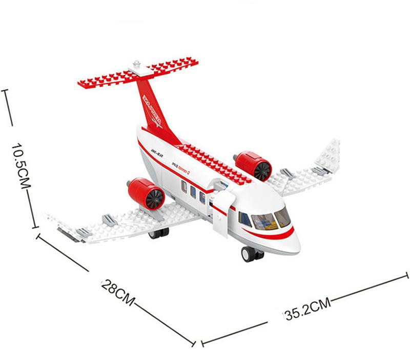 275PCS 0365 City Aviation Airport World Series Concept Aircraft Airplane Bus Model Building Blocks Children Diy Toys Kids Gifts