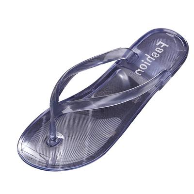 Transparent Beach Sandals Women's Jelly Crystal Flip Flops Women Summer Outside Flat Bottom Slippers Ladies Plastic Sandal PVC
