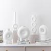 Ceramiczny Wazon Geometria Koło Czarno-Biała Tekstura Abstrakcyjny Kwiatowy Rękodzieło Ozdoby Nowoczesna Dekoracja Domu Wazon na Kwiaty