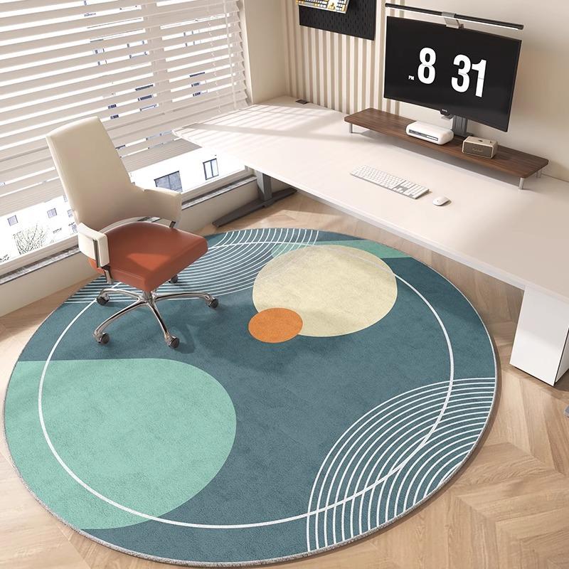 Tappeto Rotondo con Stampa a Stelle Design Moderno Vintage con Texture Nera Bianca Screpolata Tappeto per Arredamento Casa Soggiorno Camera da Letto Studio Ingresso
