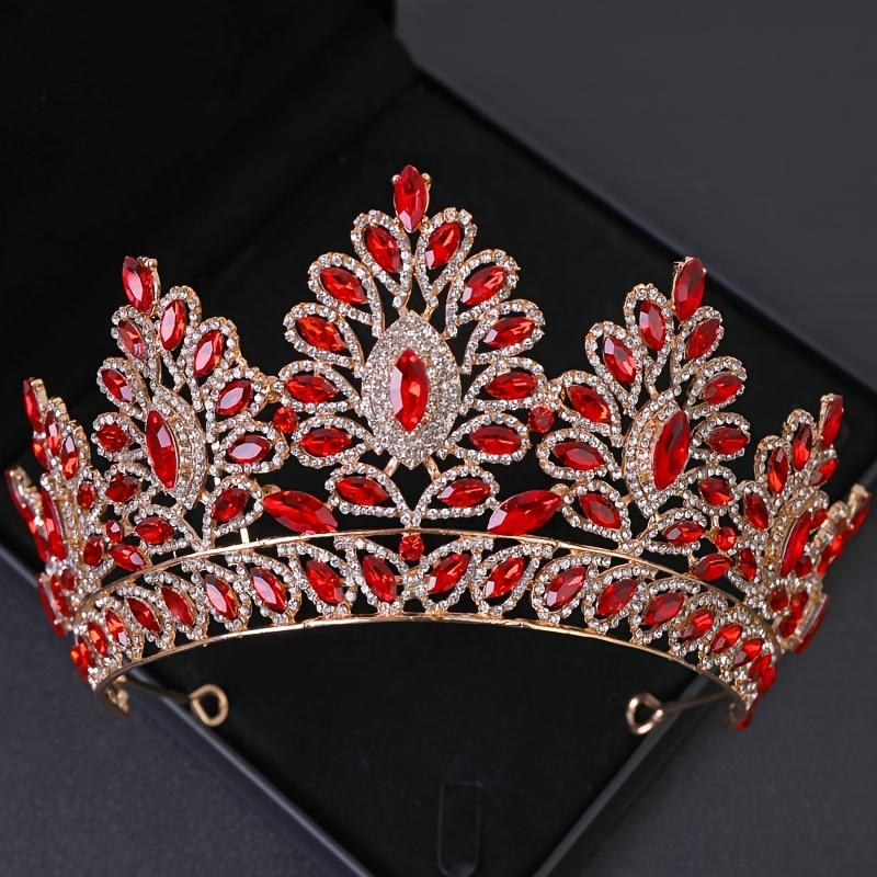 Luxury Crystal Wedding Crown Baroque Rhinestone Bride Tiara Headwear Queen Diadem Banquet Birthday Wedding Accessories