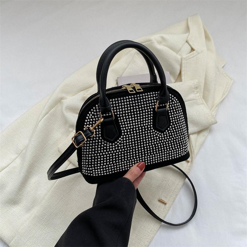 Chic Black Pu Shell Bag Stylish Women's Handbag Trendy Crossbody Tote For Every Day