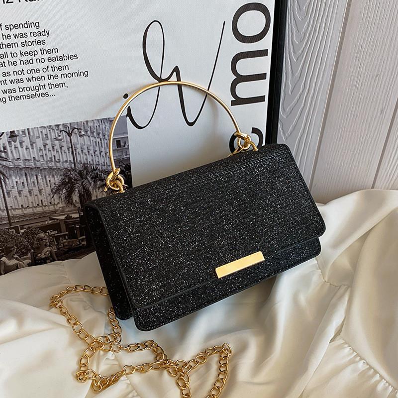 Simple Fashion Bag 2024 New Casual Korean Style Shoulder Bag Street Trend Sequined Medium Tote