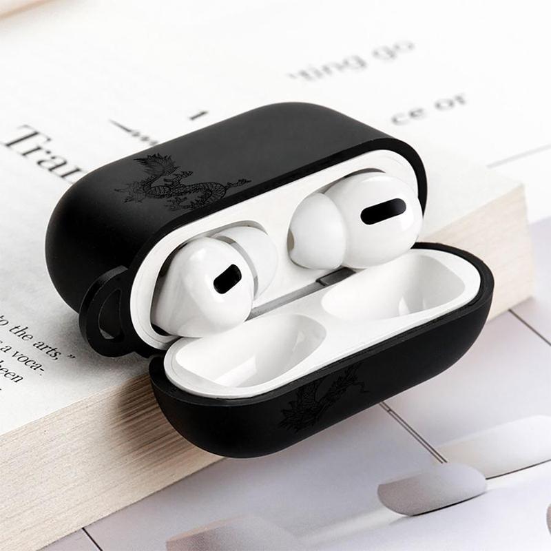 Cool Dragon Pattern Snake and Rose Earphone Cases Cover Case For Airpods 4 2 3 Pro 1 Pro3 Pro2