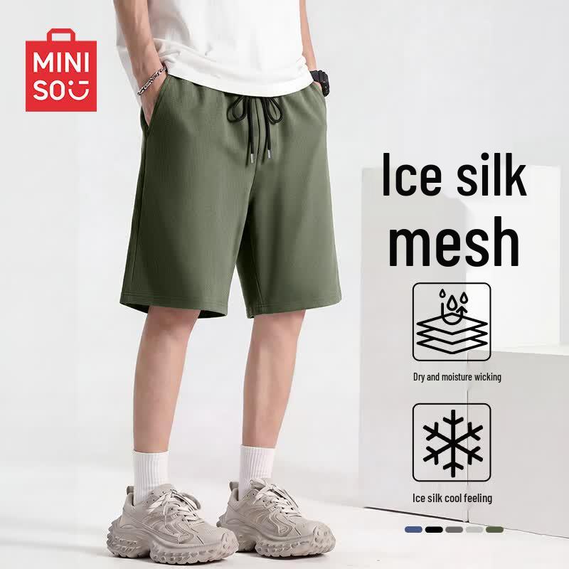 MINISO Men s Quick-Dry Mesh Summer Casual & Sport Shorts M