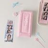 Simple Bow Four-Grid Photo Album & Ticket Stub Organizer for Girls - Star-Chasing Idol Card Holder