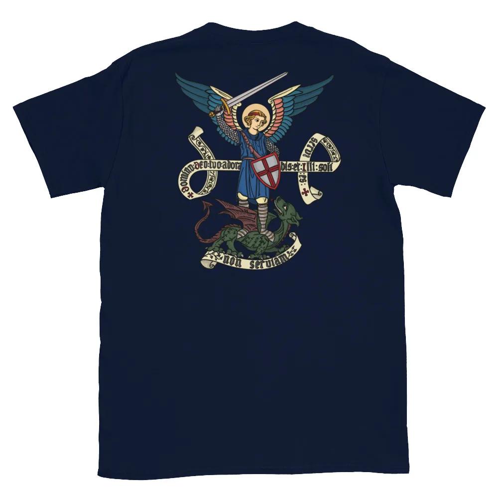 St Michael The Archangel TShirt 100 Cotton ONeck Short Sleeve Summer Casual Unisexs Tshirt Streetwear S