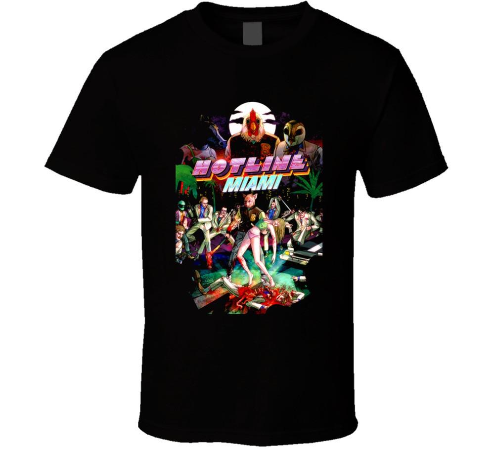 Hotline Miami 80s Retro Indie PC Game Cool T Shirt Mens Womens Tees Top M