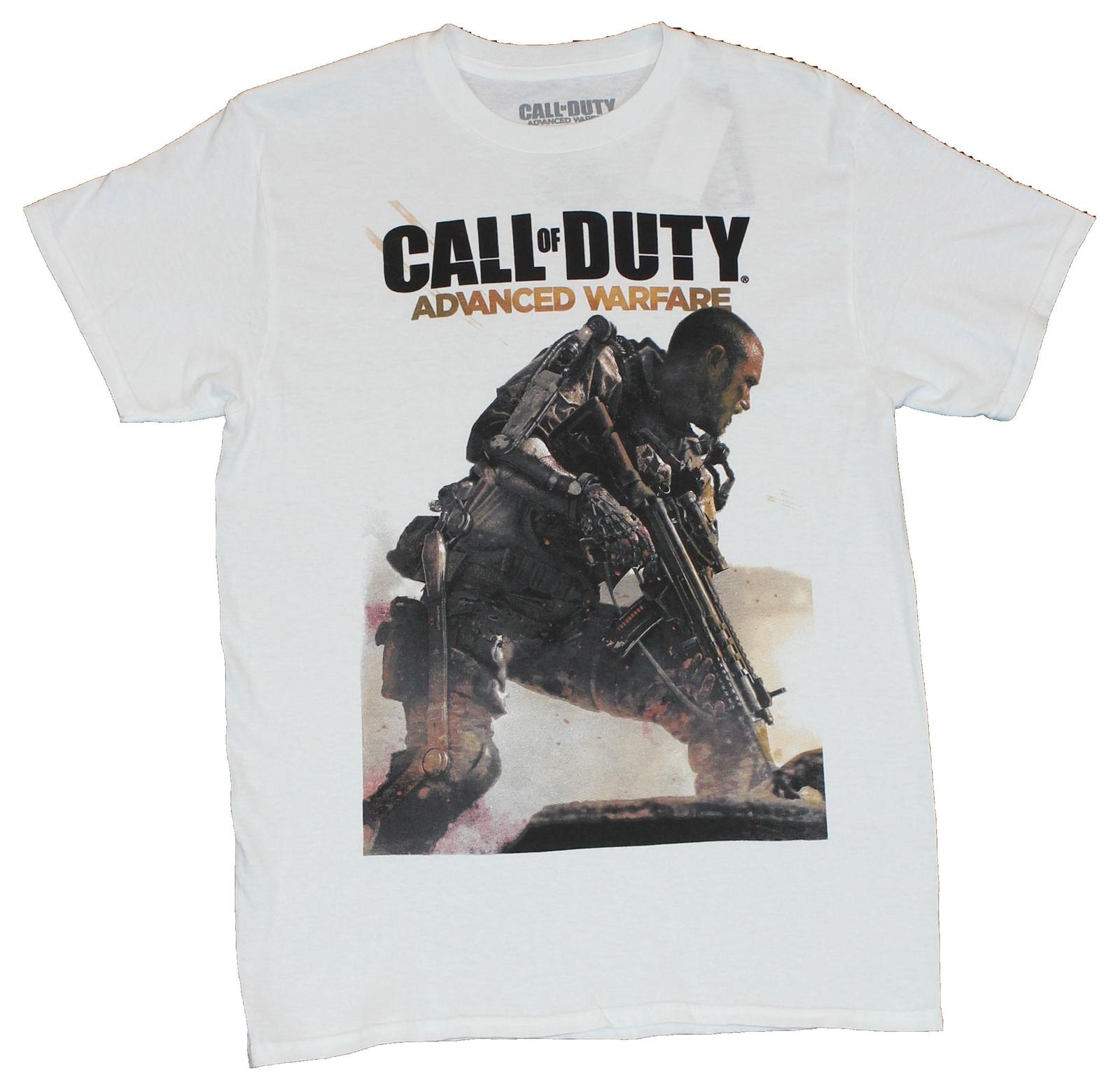 Call of Duty Advanced Warfare Mens T-shirt Crouched Battle Worn Solider Image XXXL