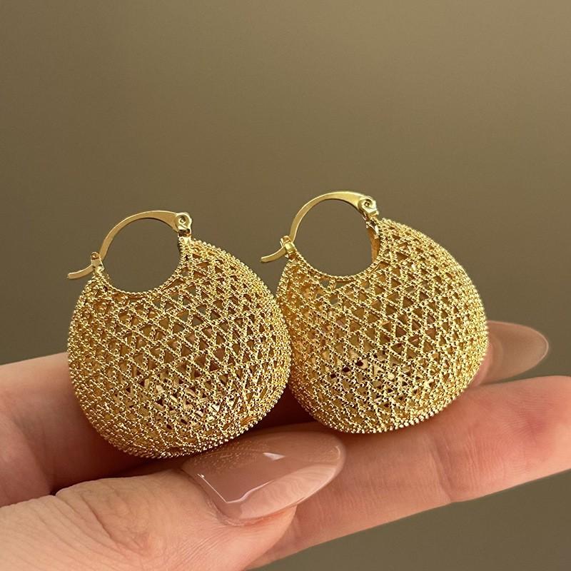 Metal smooth geometric earrings casual simple versatile earrings earrings women