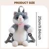 Cat Backpack, Functional Stuffed Animal Bag, Realistic Doll And Secure Storage for Women, Suitable