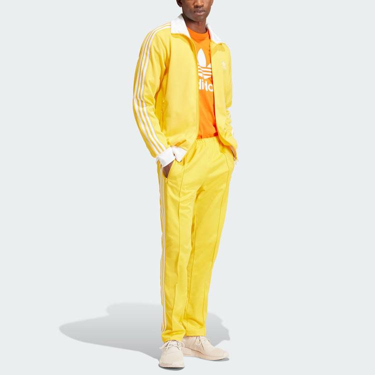 Adidas Originals Adicolor Beckenbauer Track Pants With Three Stripes And Elastic Waist Men Bottoms Sunlight-Yellow IP0423