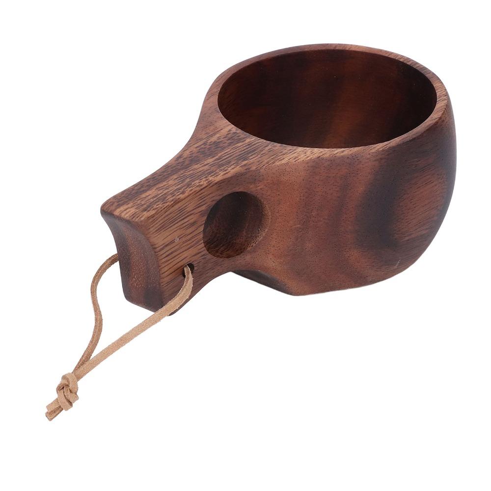 Hand Made Wood Camp Mug Wood Grain Wood Drinking Cup Camping Use Wood Mug Hot Drinking