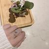 Korean Zirconia Adjustable Women's Open Ring - Chic Design