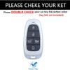 Key Fob Cover For Hyundai 5 Buttons Key Case,Heavy Key Shell Protector Keychain Accessories For 2024   Hyundai Sonata Tucson Santa Fe Palisade Key