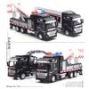 Realistic Alloy Police Rescue Transport Vehicle Pull back Car Eucation Kids Toy