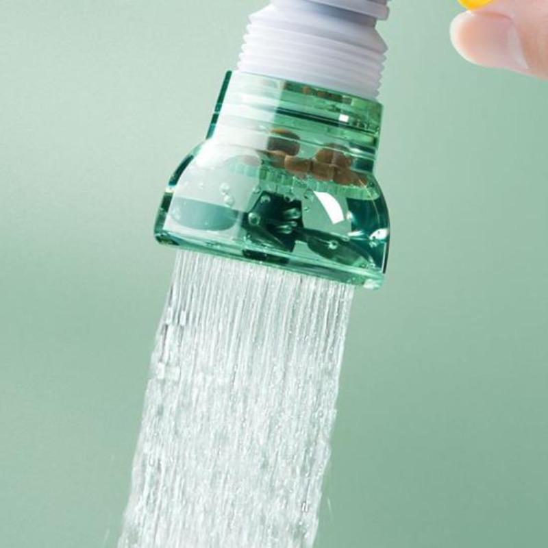 Faucet Filter Retractable Splash Head Water Purification Even Water Distribution Mineral Filtration Easy Installation Shower for Kitchen
