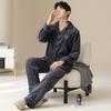 Coral fleece pajamas men's winter thickened fleece simple flannel warm can be worn outside autumn and winter loungewear suit