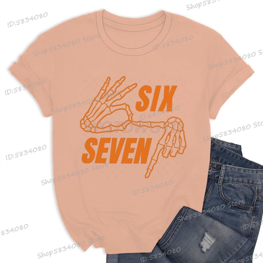 Six Seven Meme Halloween Shirt Funny Gift for Him Her Trend Halloween 6 7 Vintage Tee Unisex Women Internet Humor T Shirt