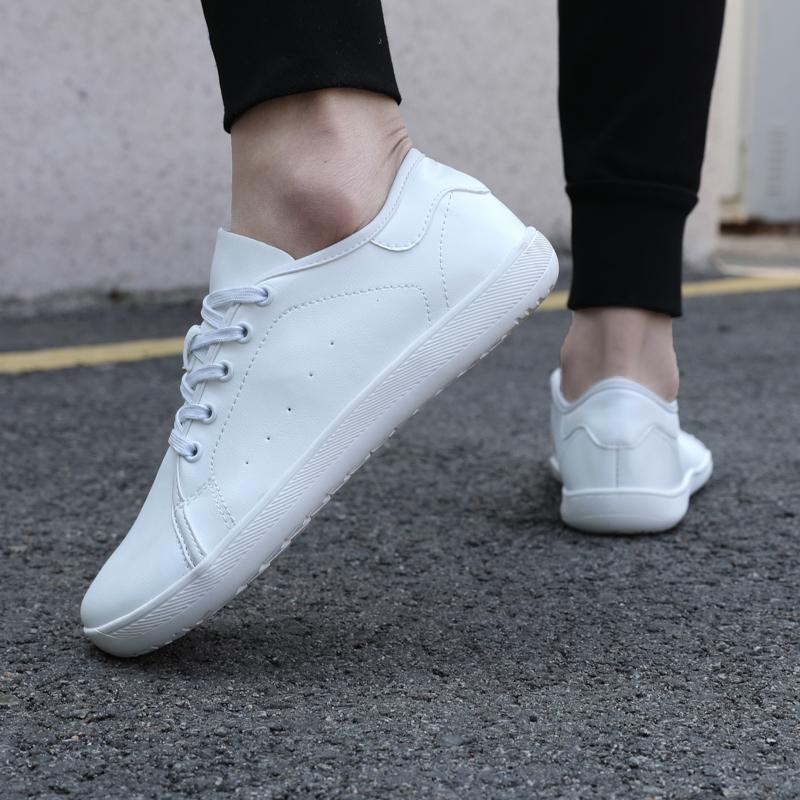 Minimalist Business PU Leather Shoes Wide Toe Outdoor Walking Shoes Waterproof Flats Light Jogging Training Casual Sneakers