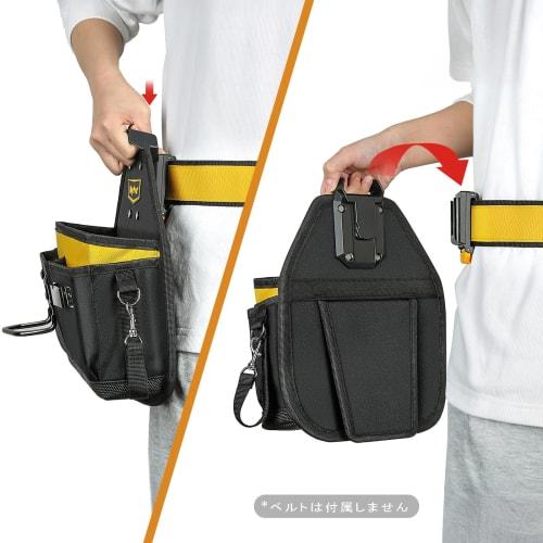 DIYPro Tool Pouch, Electrician Tool Pouch with Belt Clip, 22-Compartment Tool Organizer - Heavy-Duty Belt Pouch for Carpenters