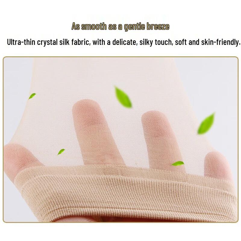 LANGSHA Women's Summer Sheer Crystal Silk Ankle Socks