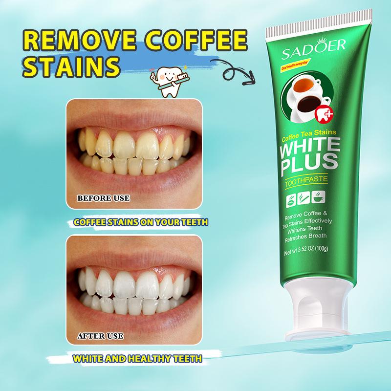 SADOER Toothpaste for Removing Cigarette Stains and Whitening, Cleaning Teeth and Protecting Gums