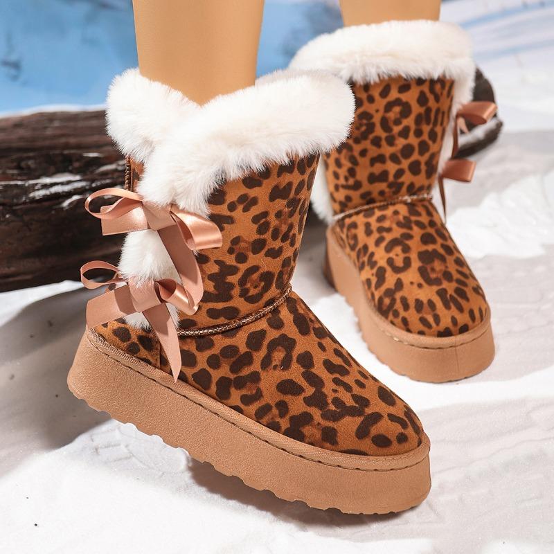 

Platform Snow Boots Women s Winter 2025 New Round Toe Versatile Fleece Thickened Short Barrel Snow Cotton 43