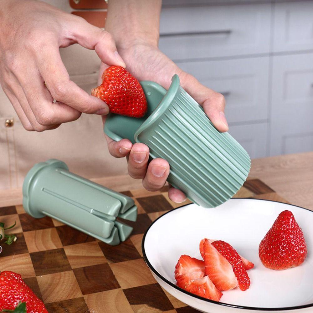Safe Design Fruit Vegetable Slicer Cylindrical Strawberry Cutter Vegetable Fruit Divider  Salad