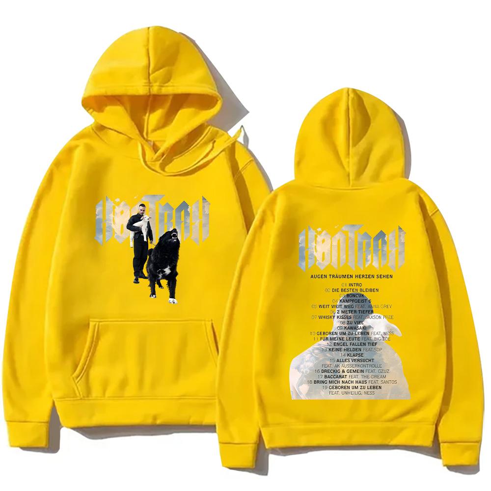 

Kontra K Hoodies Augen Träumen Herzen Sehen New Album Graphic Sweatshirt Hip Hop Women Men Pullover XS